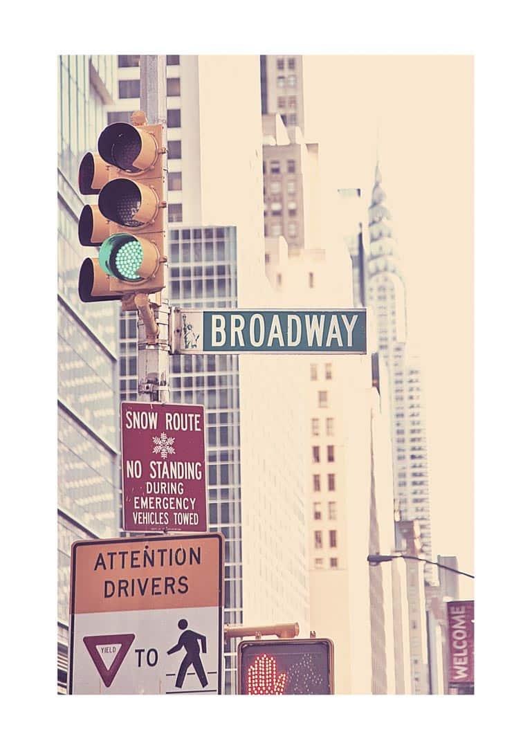Broadway gadeskilt plakat