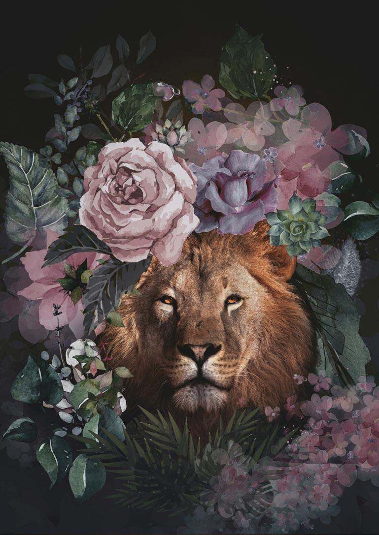 Blomsterløve Plakat