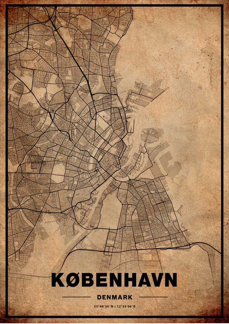 København kort plakat