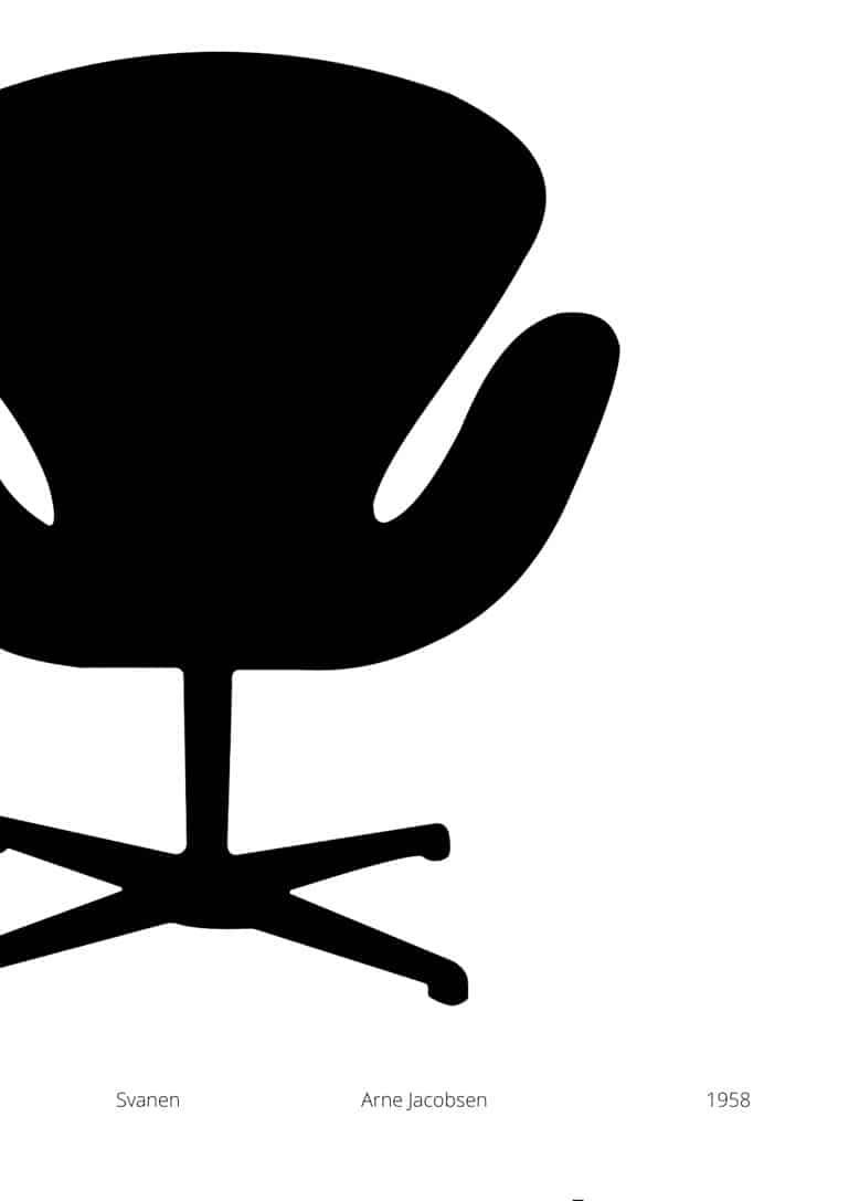 Svanen af Arne Jacobsen - Plakat til stuen