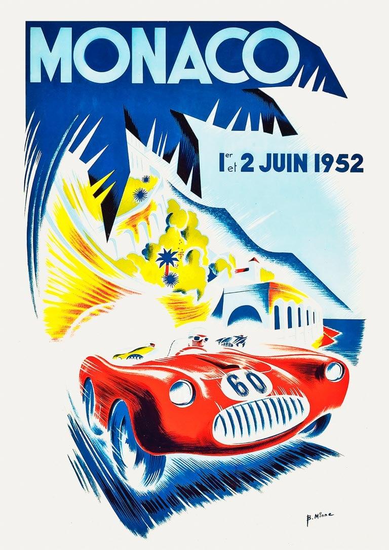 Retro Monaco Plakat