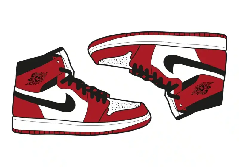 Rød Air Jordan Plakat Kunsttryk