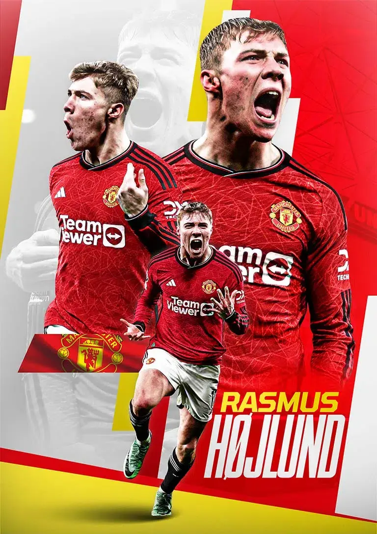 Rasmus Højlund Plakat til Fodboldfans