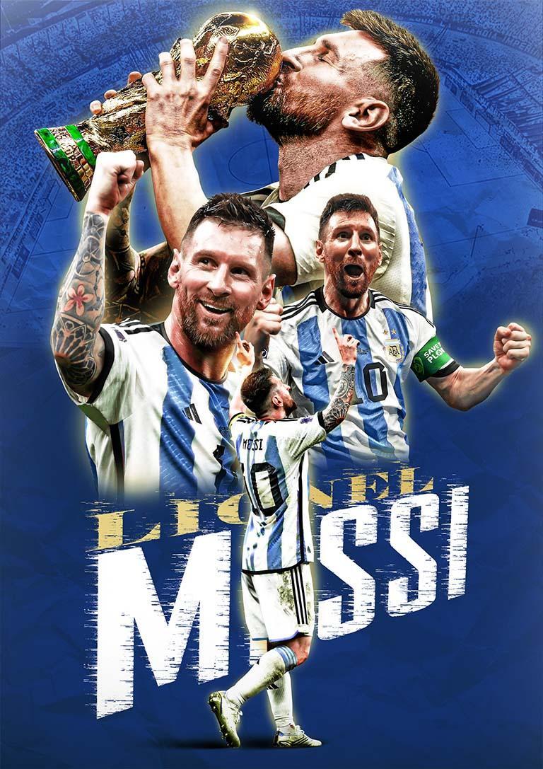 Lionel Messi Plakat med Fodboldmotiv
