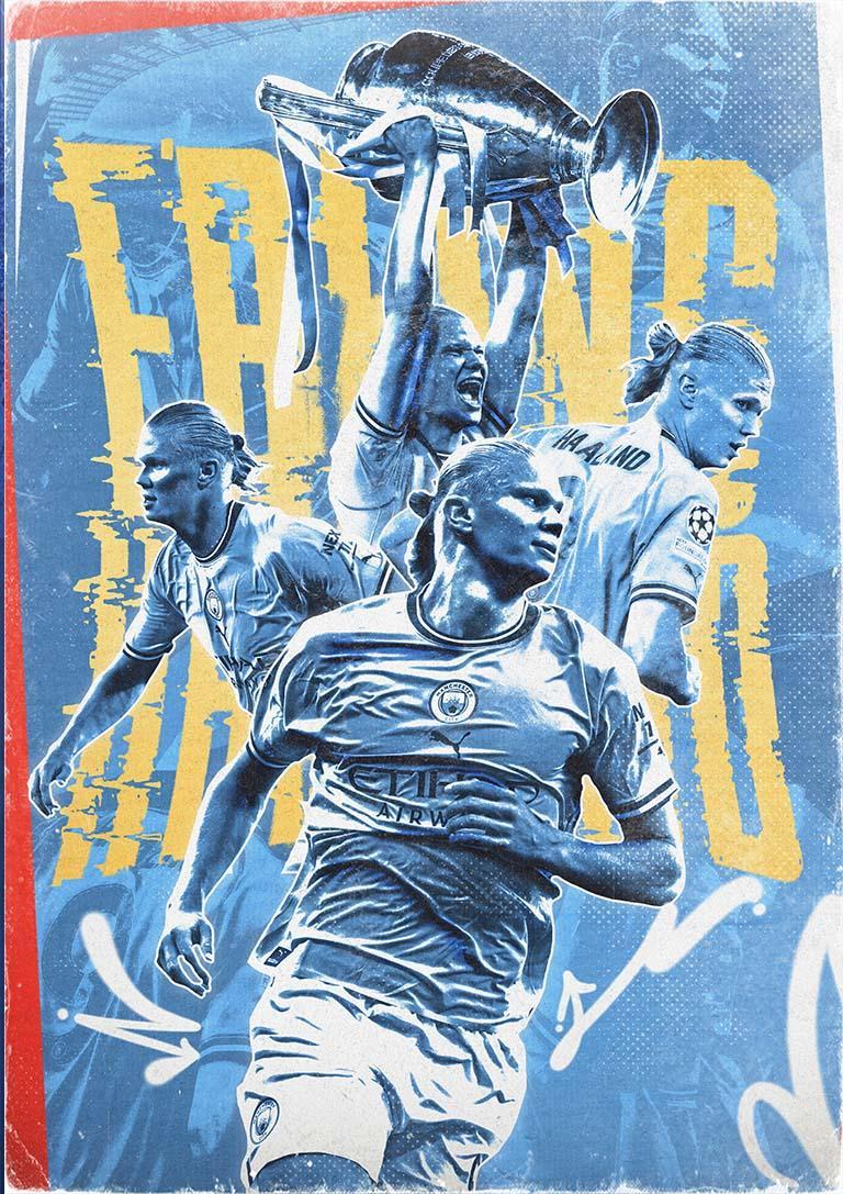 Erling Haaland Plakat til Fodboldfans