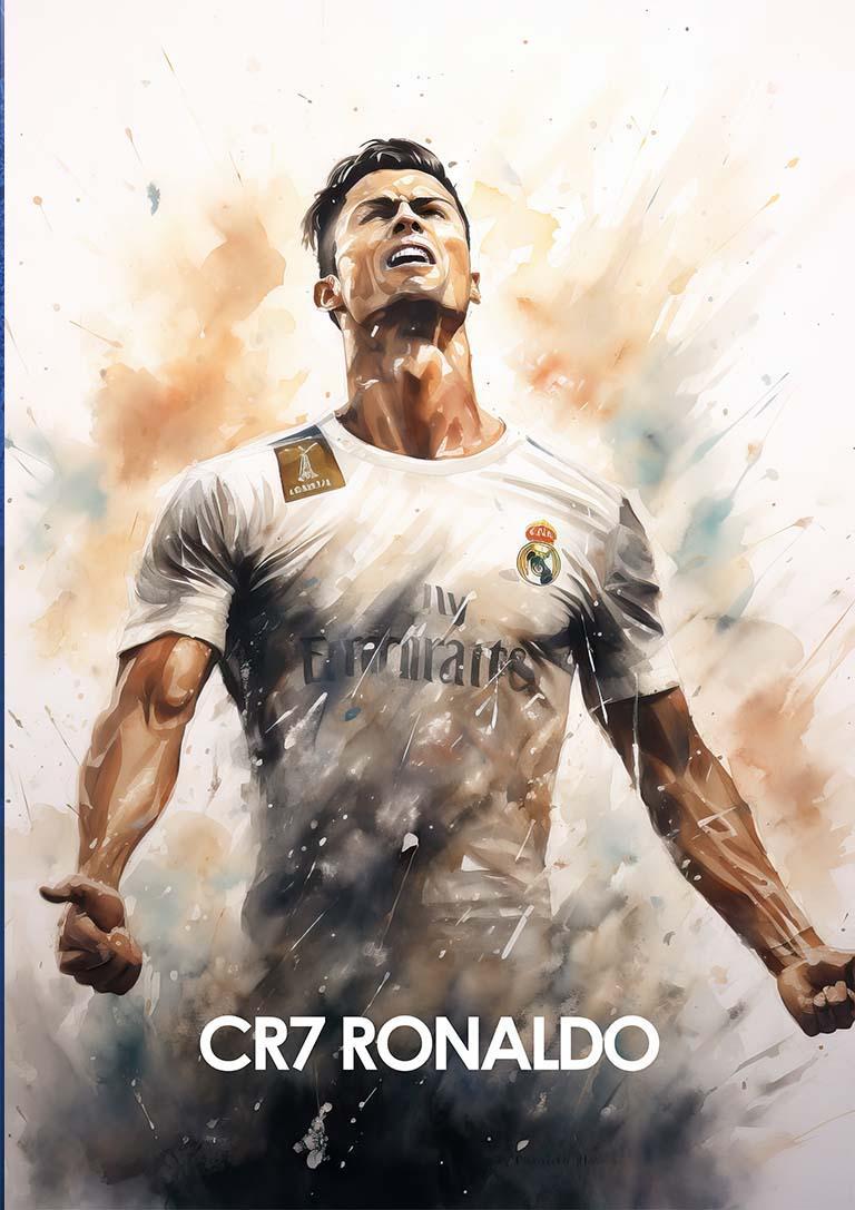 CR7 Ronaldo Fodboldplakat til væggen