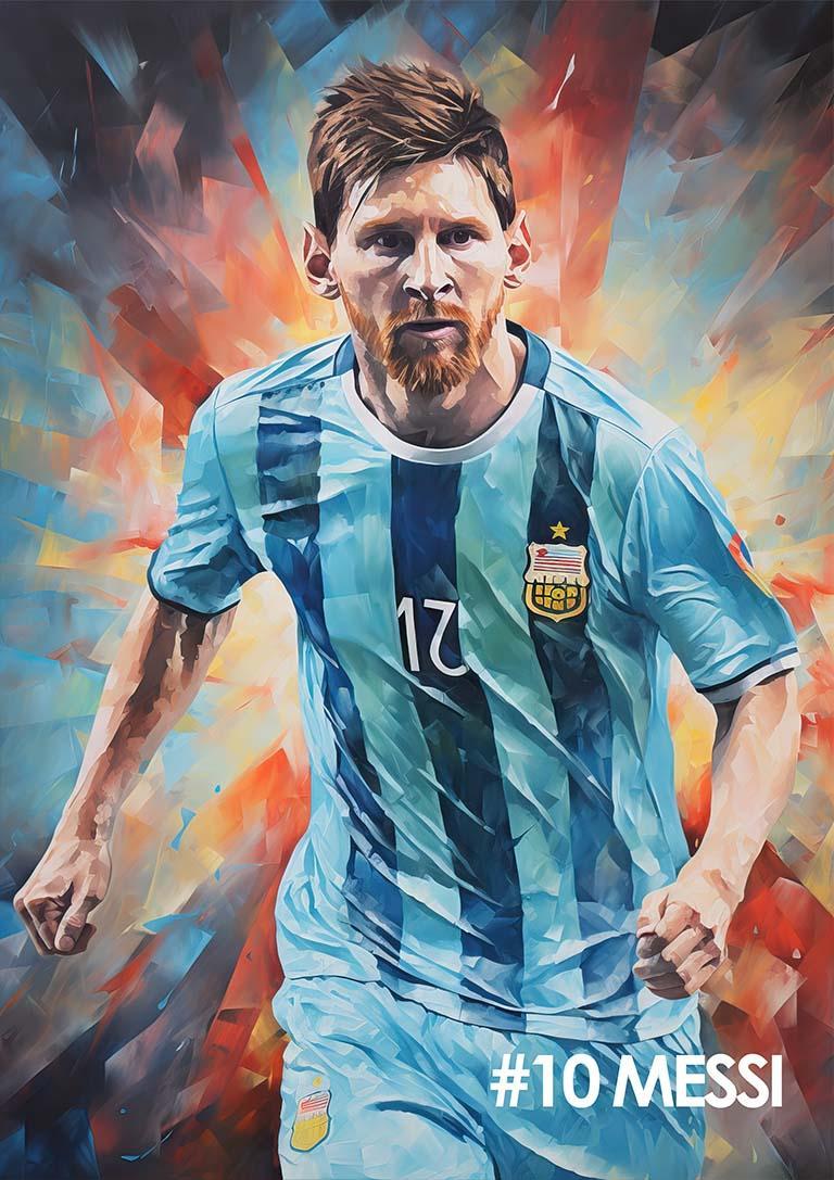 Messi #10 Fodbold Plakat