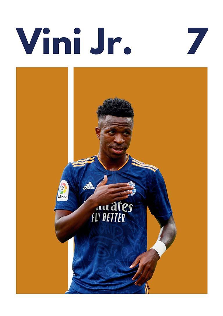 Real Madrid Fodbold Plakat - Vini Jr.