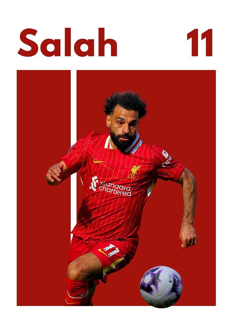 Salah Liverpool Fodboldplakat Design