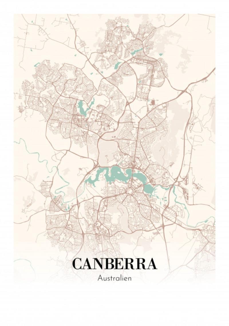 Canberra - Australien Plakat 21x30cm (A4)