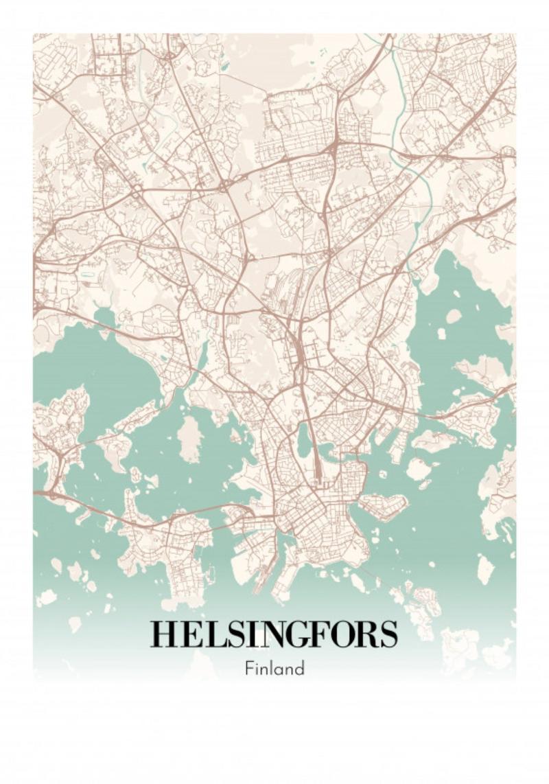 Helsingfors - Finland Plakat 21x30cm (A4)