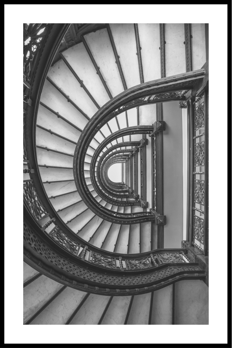 Spiraltrappe plakat - 30x40 cm design