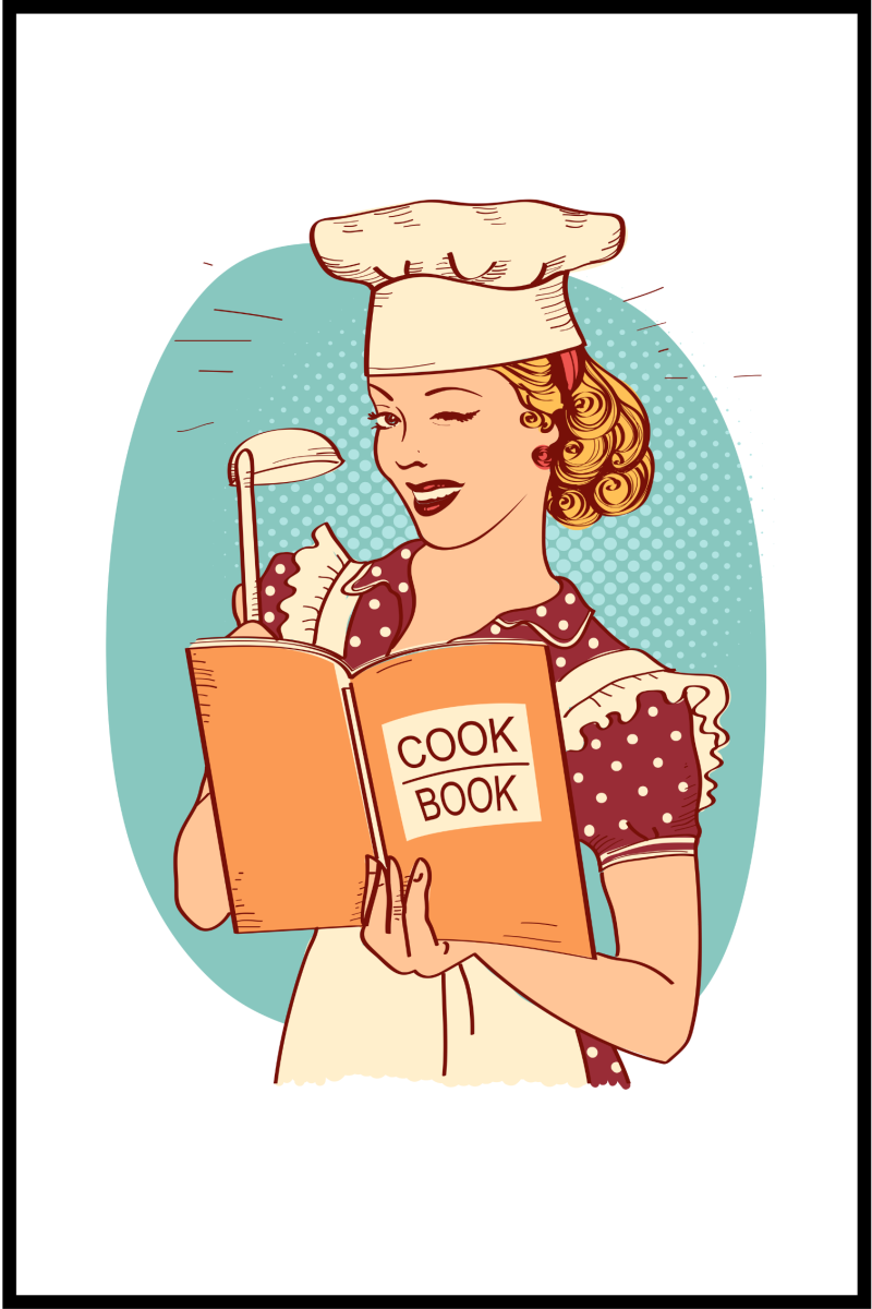Retro Kogebog Plakat - 30x40 cm