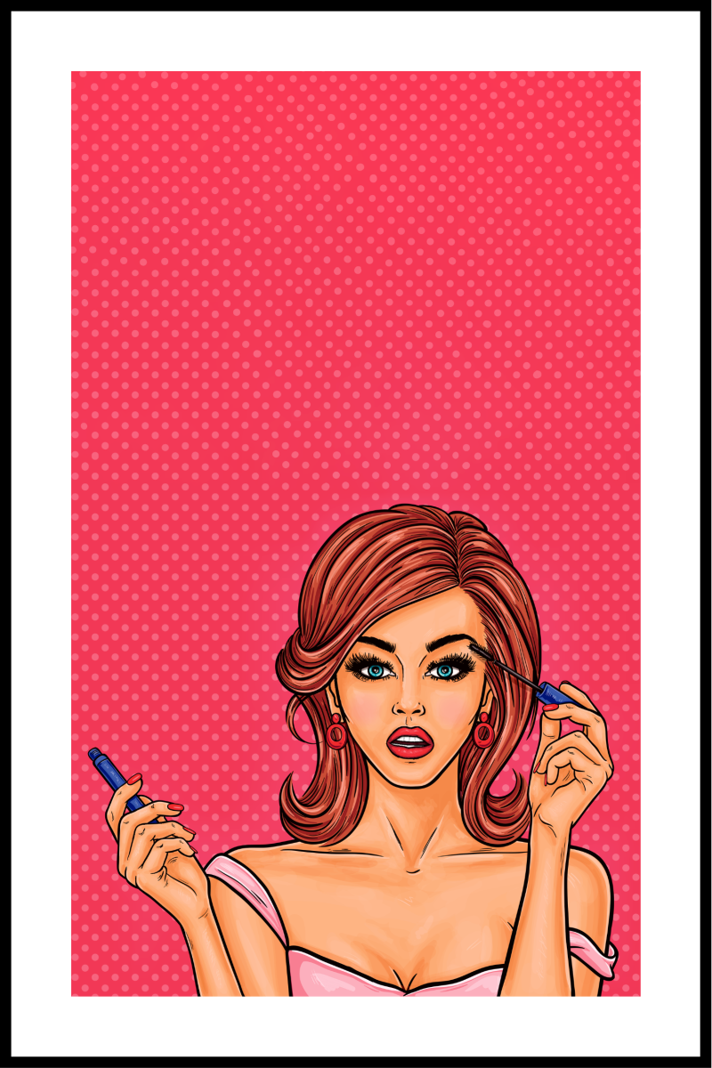 Popart makeup plakat - 40x50 cm