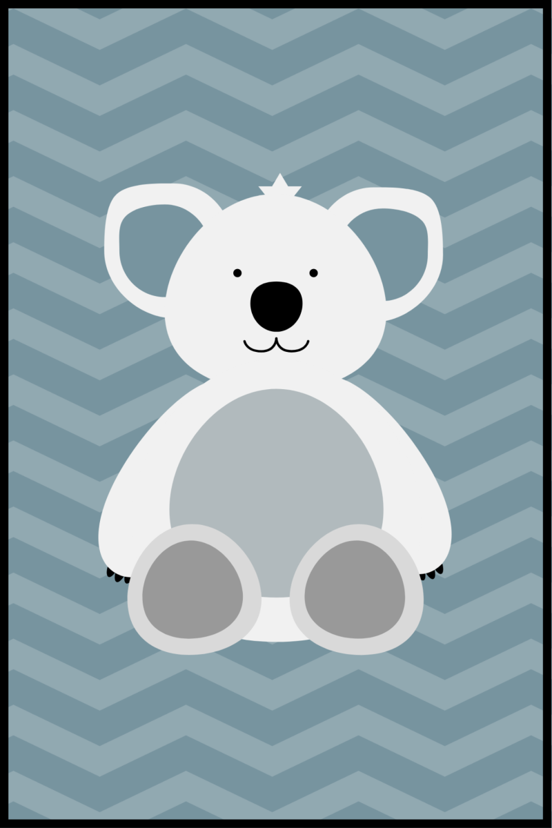 Koala Børneplakat - 21x30 cm