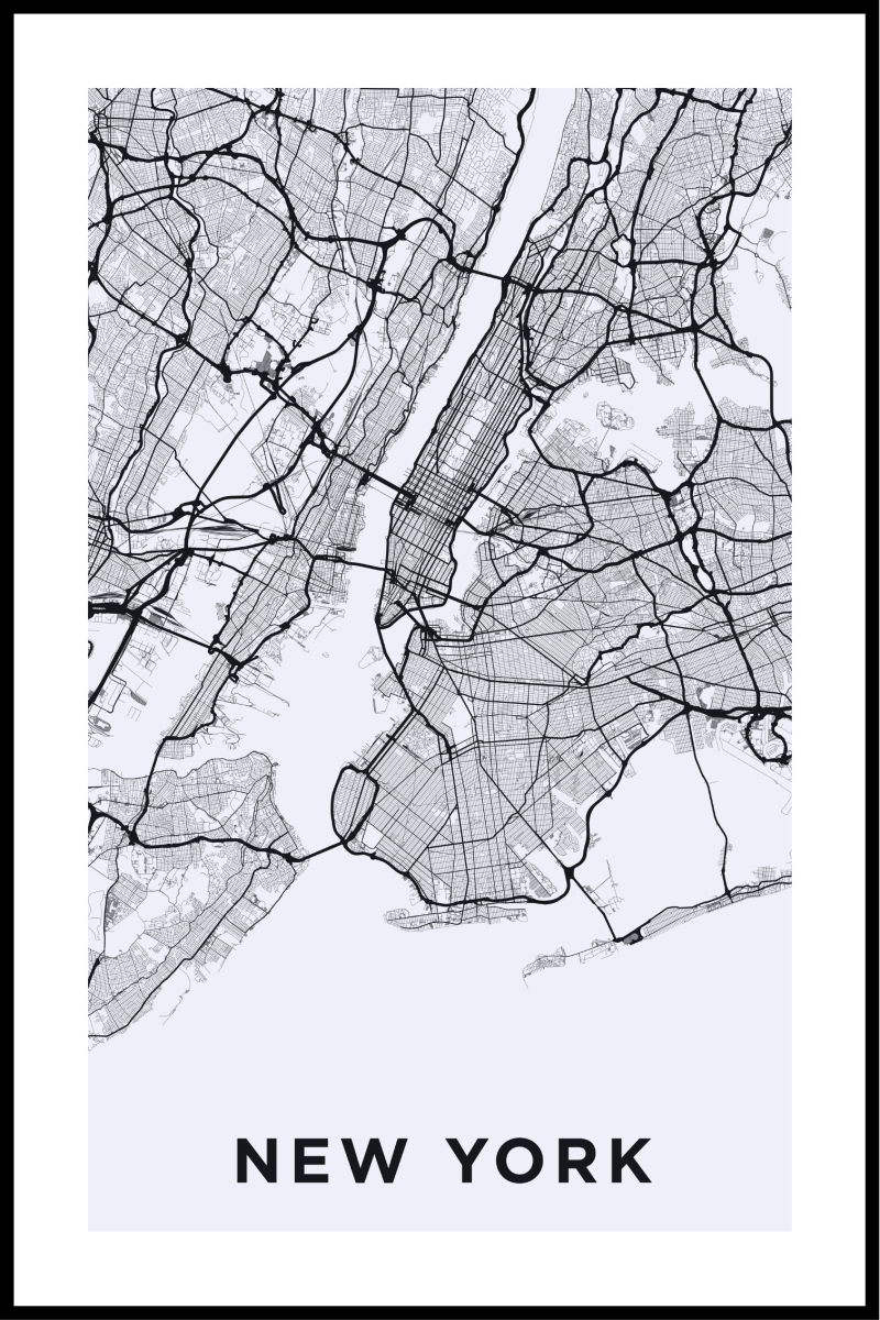 New York Plakat - 30x40 cm Kunsttryk