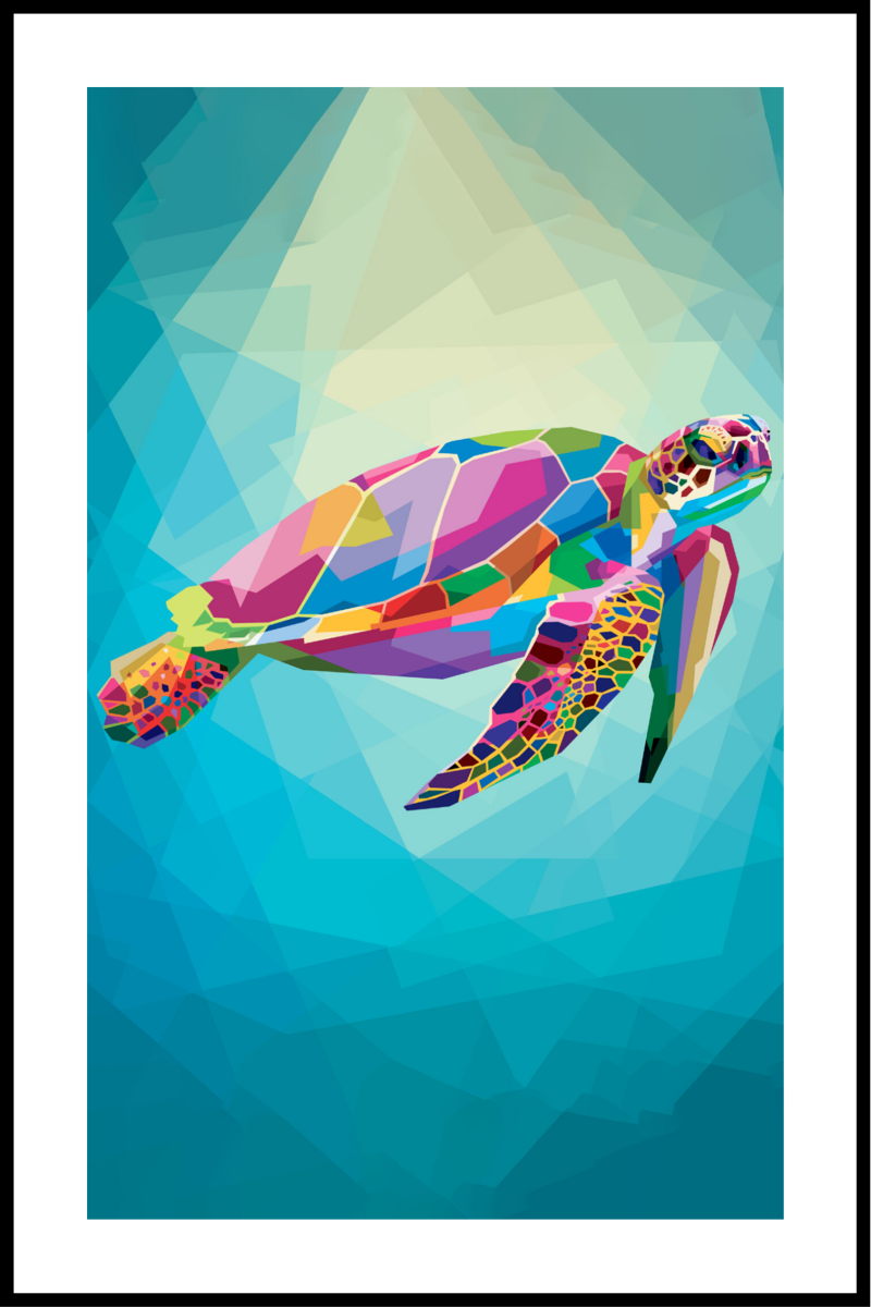 Skildpaddeplakat - 30x40 cm