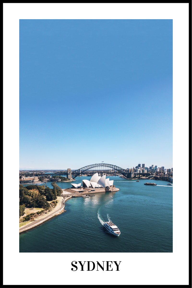 Sydney Plakat - 30x40 cm Kunsttryk