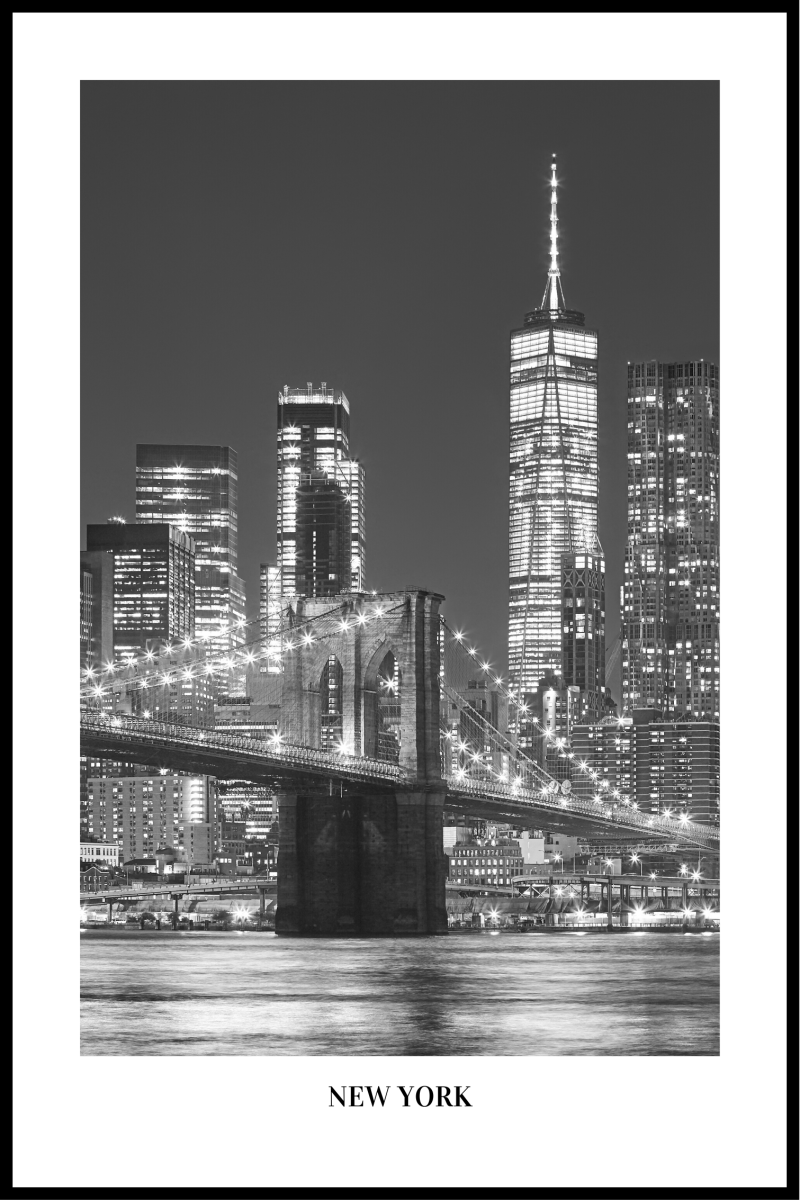 New York Skyline Plakat - 30x40 cm