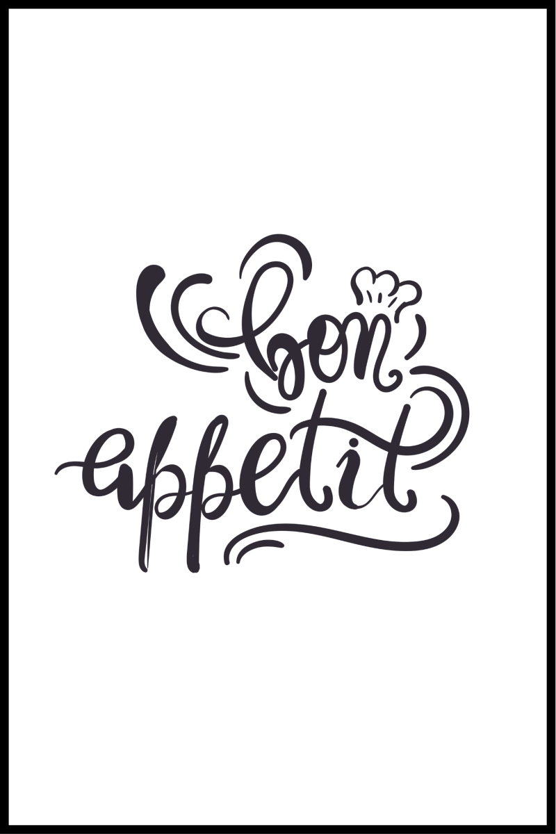 Bon appétit plakat – 30x40 cm kunsttryk