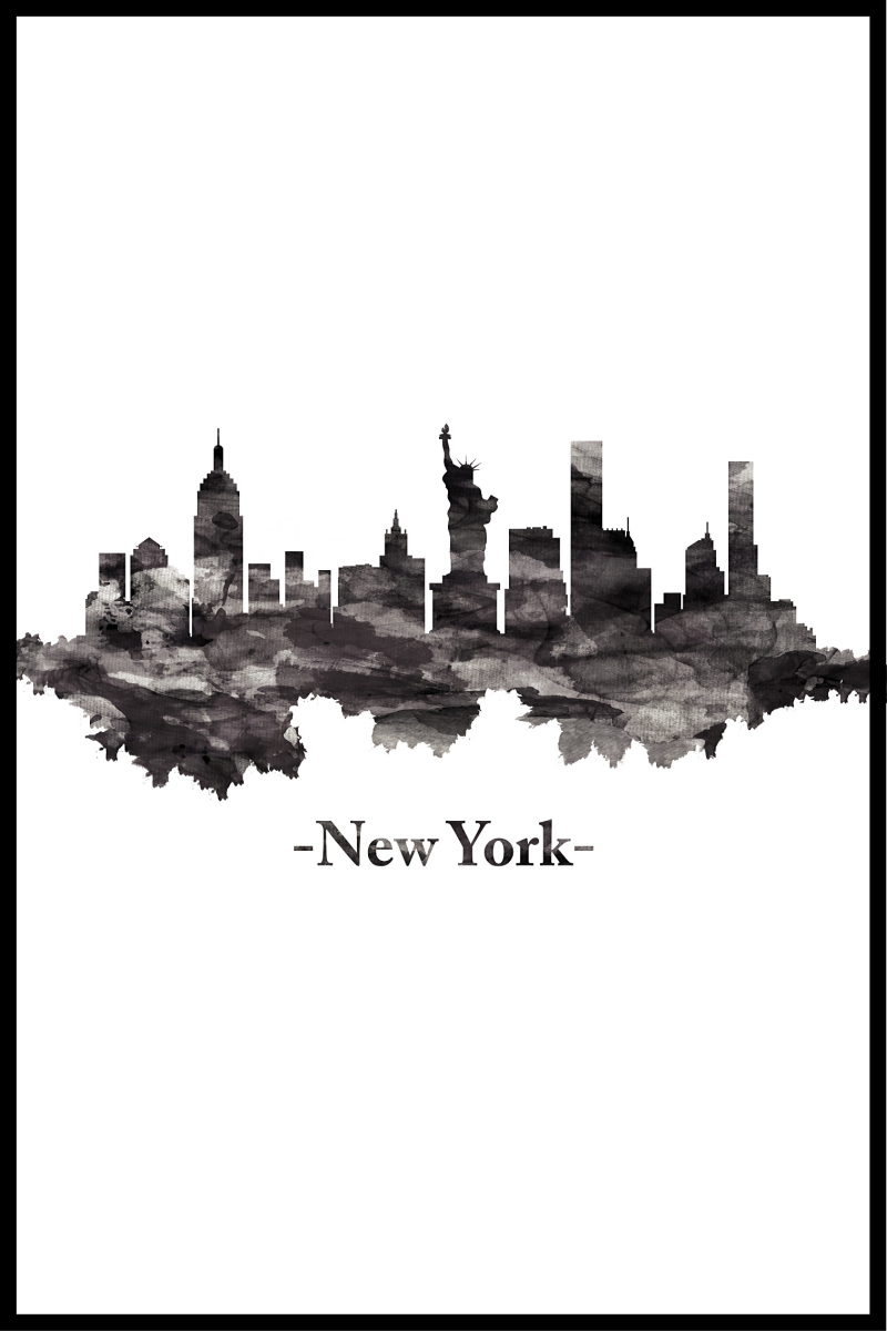 Skyline plakat - 30x40 cm kunsttryk