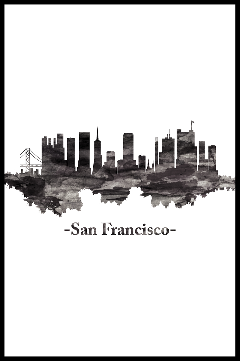 San Francisco skyline plakat - 40x50 cm
