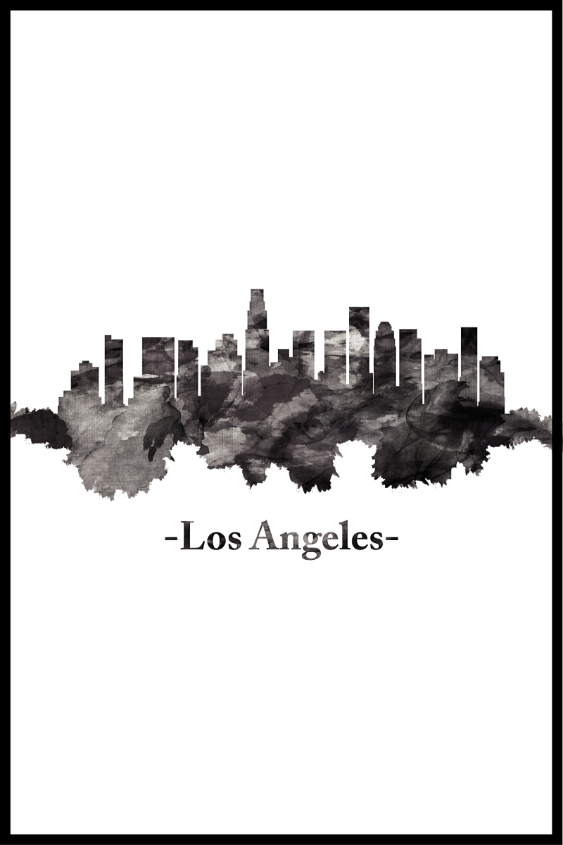 Los Angeles skyline plakat - 30x40 cm