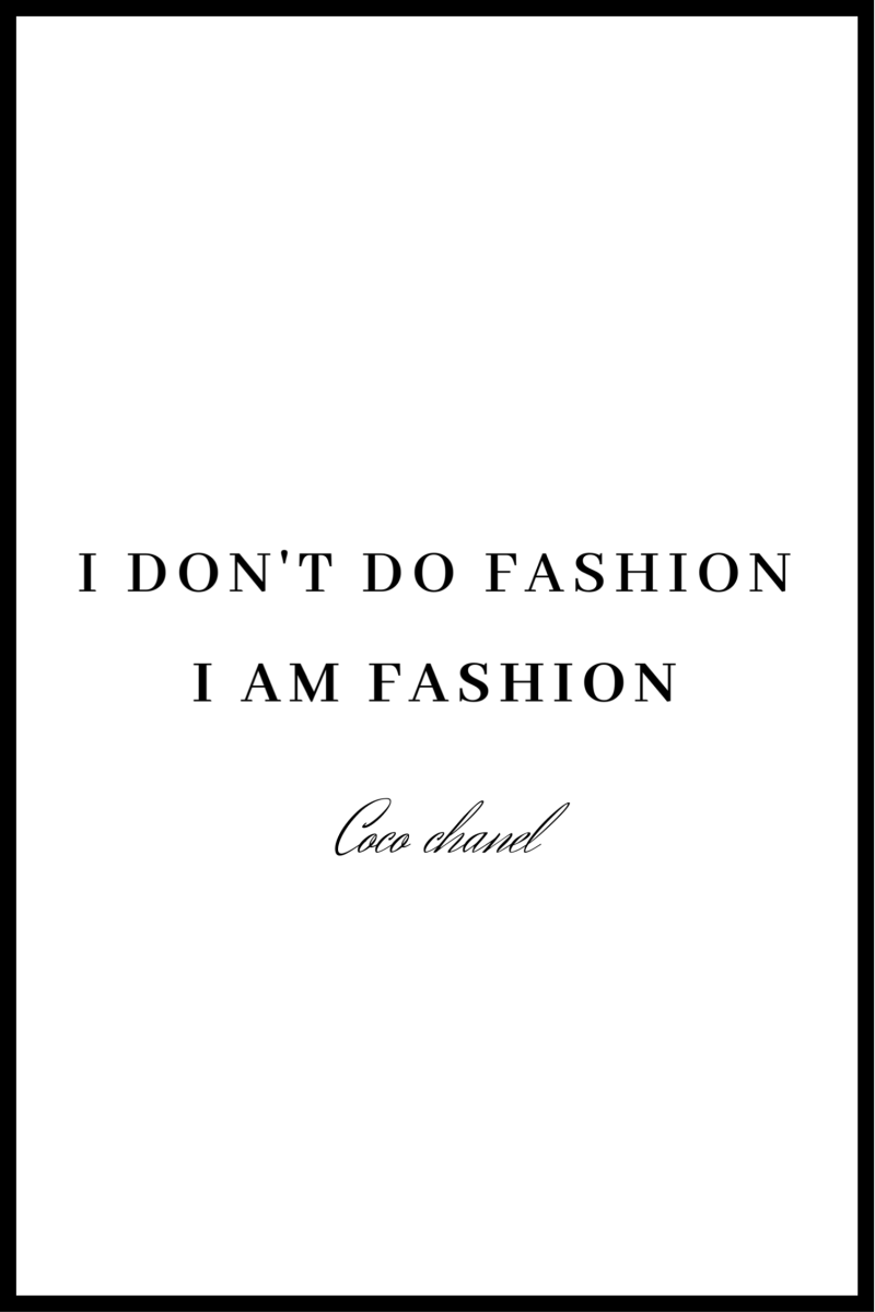 I AM Fashion plakat - 30x40 cm kunsttryk