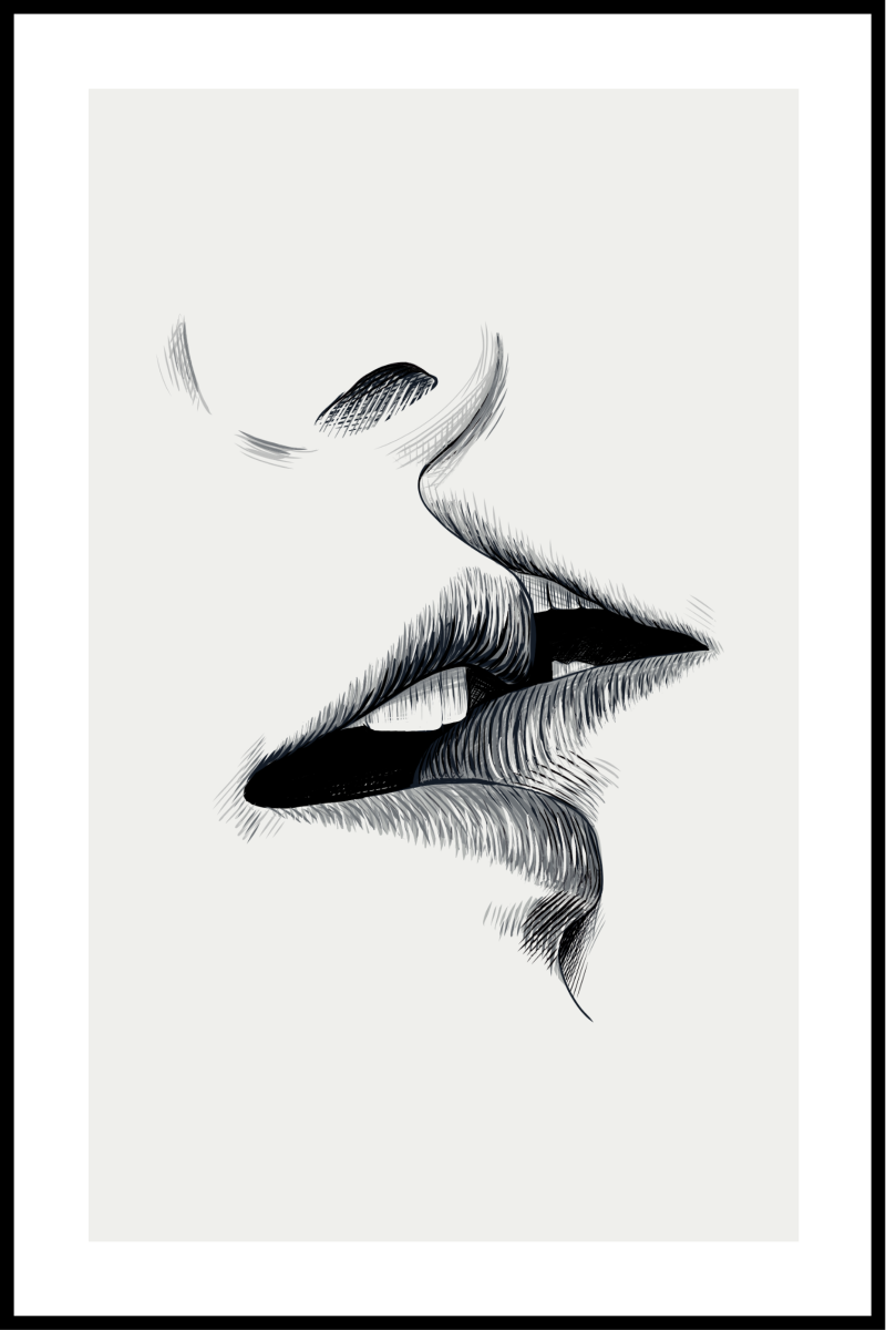 Blid kys plakat - 21x30 cm