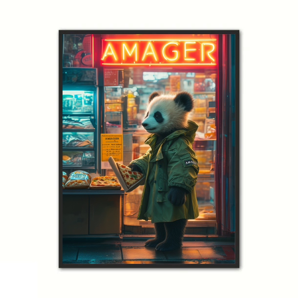 Amager Panda Plakat 21 x 29,7 cm (A4)