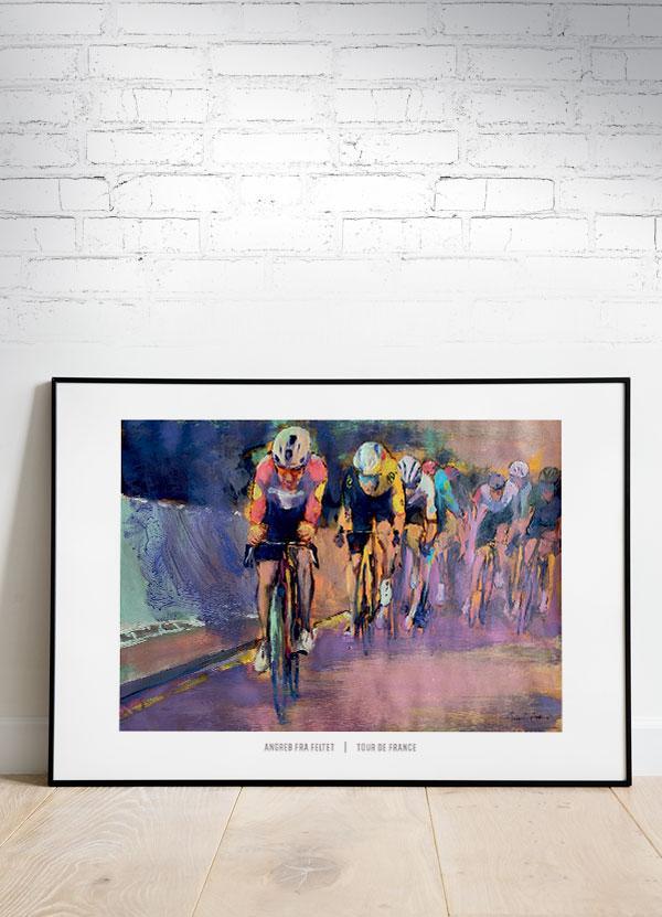 Tour de France-plakat - Angreb fra feltet A4