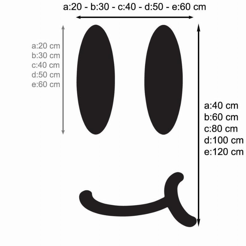 Glad Ansigt 4 - Væggklistermærke
