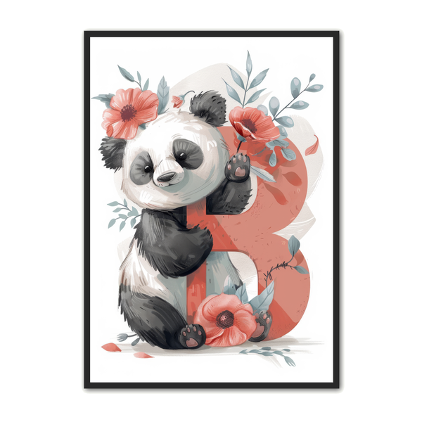 Panda B Bogstav Plakat 49