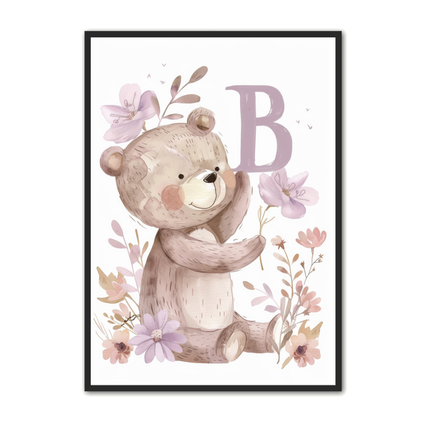 B Bogstav Plakat 5 – Bjørne Design