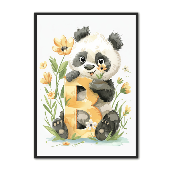 Panda B Bogstav Plakat 51