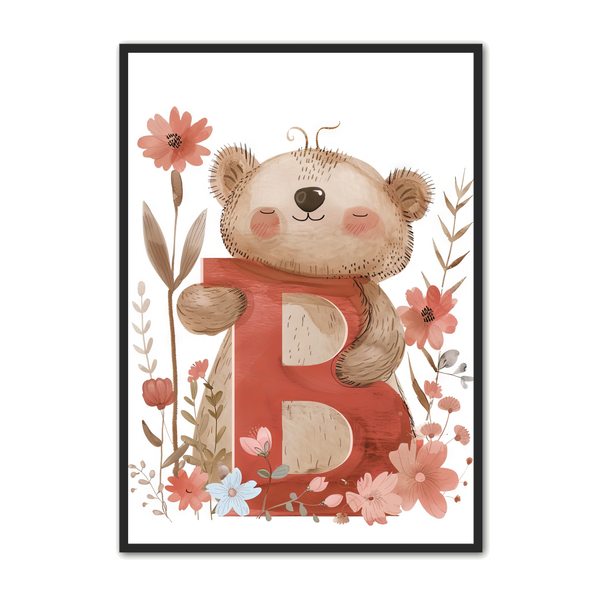 B Bogstav Plakat 7 - Bjørn Design