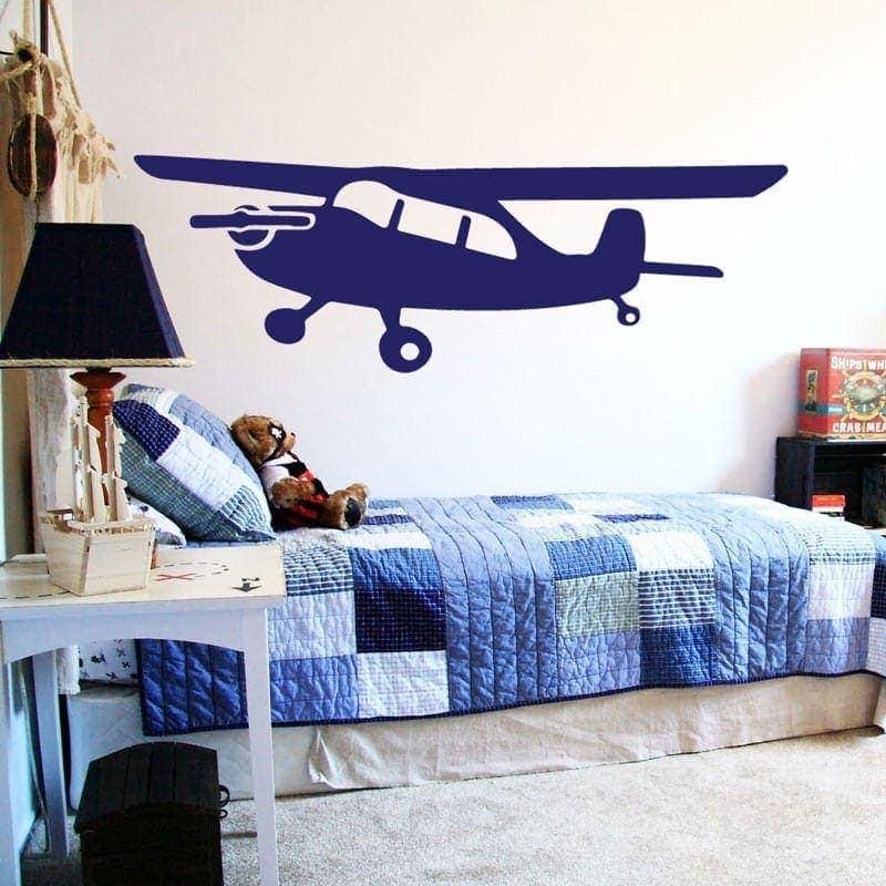 Cessna Fly Vægklistermærke – Inspirerende Dekoration til Børneværelse