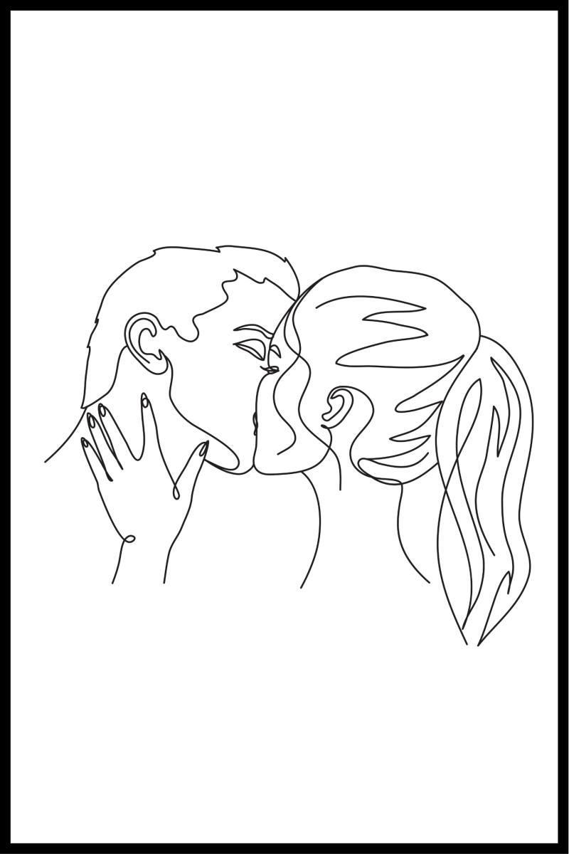 Kysseplakat - 30x40 cm