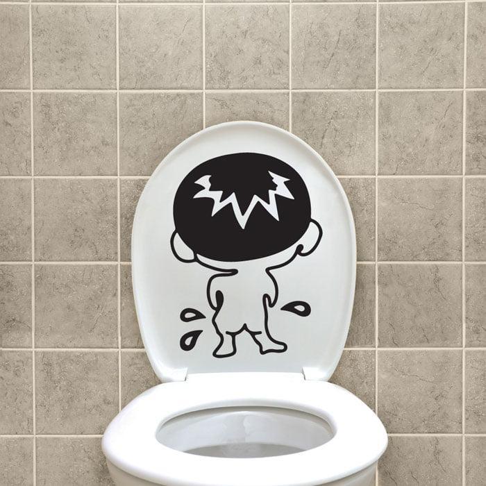 Sjov Dreng Tisser Væggaufkleber til Badeværelset!