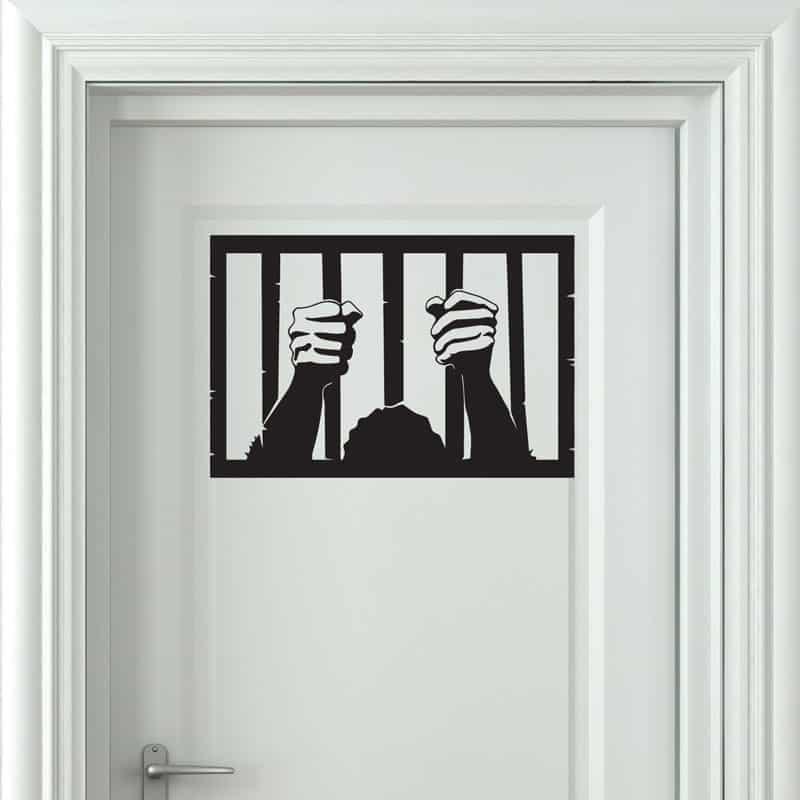 Fange Bag Tremmer Vægklistermærke til Drengenes Værelse