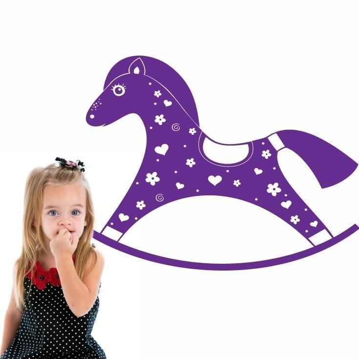 Gyngehest Væggaufkleber – Magisk Dekoration til Børneværelset