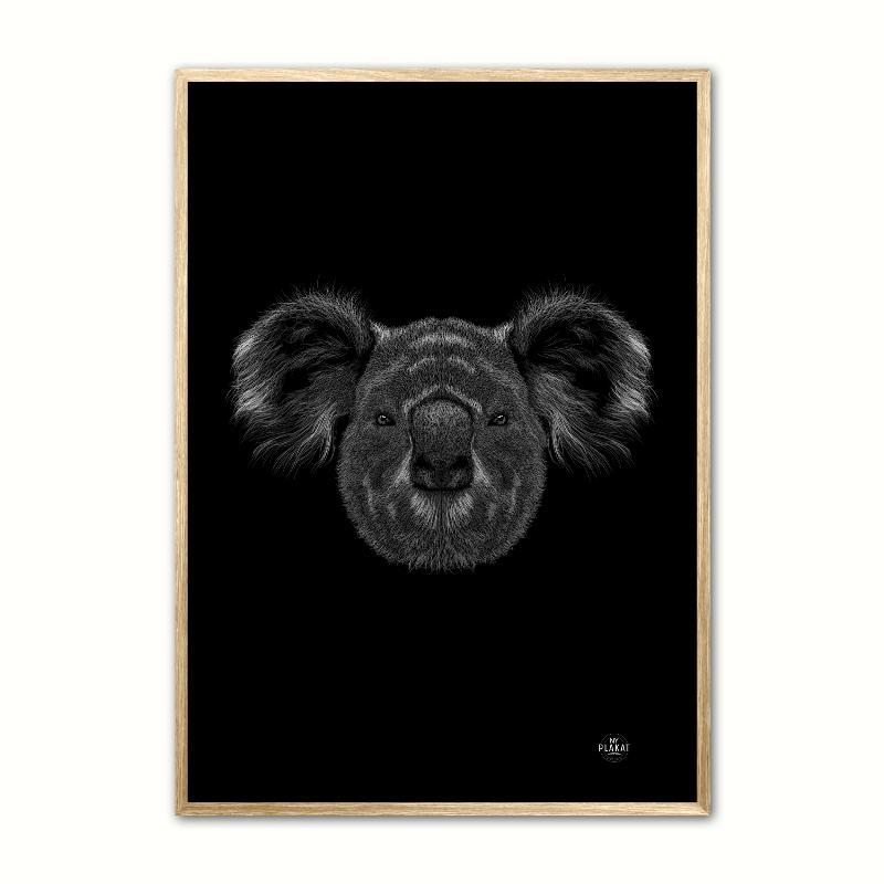 Koala - Scribble plakat A4 21 x 29,7 cm