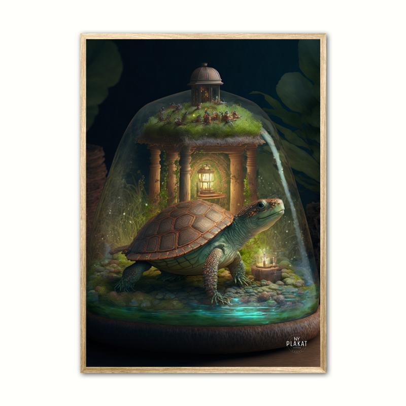 Skildpadde plakat A4 Nr. 2 21 x 29,7 cm