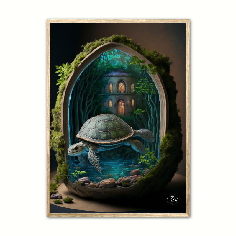 Skildpadde plakat Nr. 3 A4 21 x 29,7 cm
