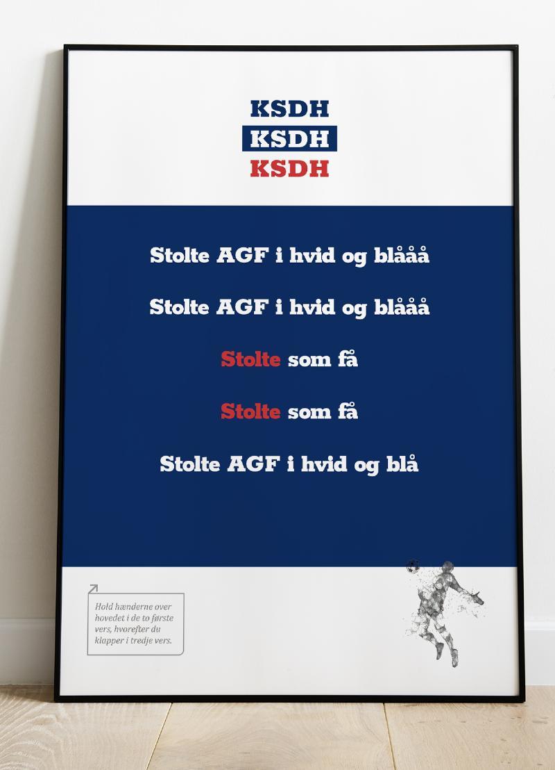 Hvidfane sangplakat - Stolte som få - A4 199 kr.