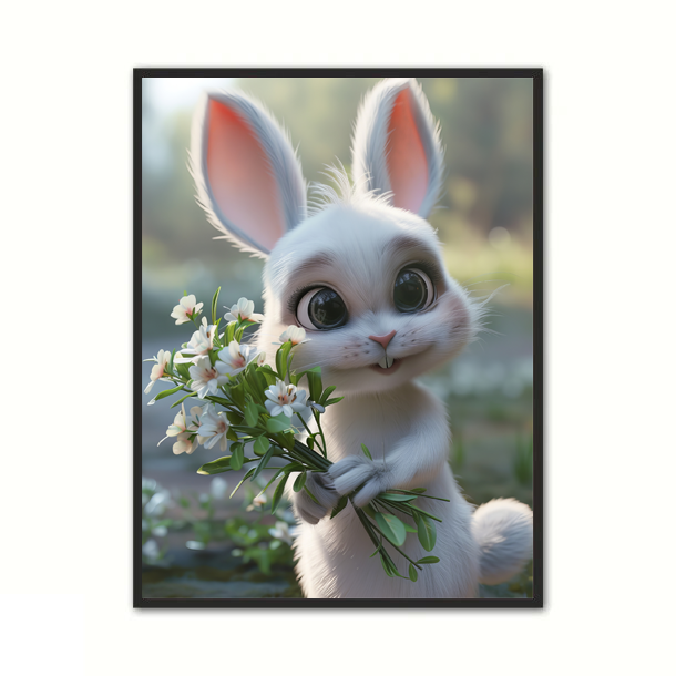 Kanin Plakat - Børneplakat A4 21 x 29,7 cm