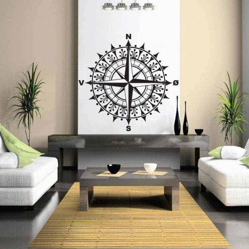 Kompas Væggklistermærke – Tidløst Design til Dit Hjem