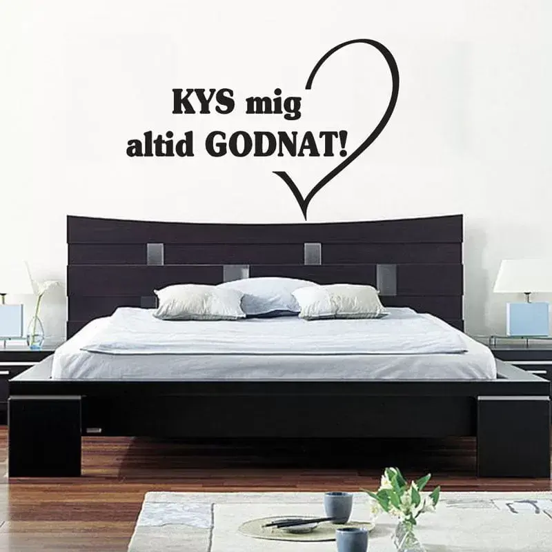 Kys Mig Altid Godnat - Væggdekoration