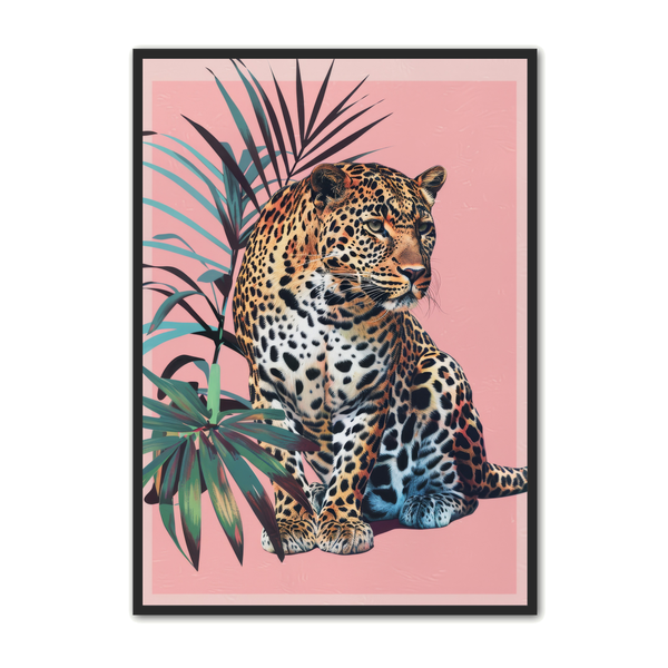 Leopard Plakat 6 - Dyreprint Kunstværk
