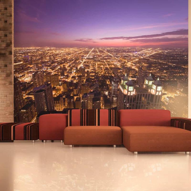 Fototapet: Chicago om natten